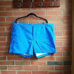 Old navy blue shorts with anchors, size 18
